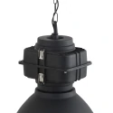 Mexlite Pendelleuchte DENSI, Ø 47cm, E27, Abdeckung satiniert, schwarz matt