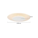 Steinhauer LED Wand- und Deckenleuchte LIDO, IP20, Ø 28cm, indirekt, mit Loch-Diffusor, 12W 2700K 1100lm, dimmbar, weiß matt