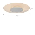 Steinhauer LED Wand- und Deckenleuchte LIDO, IP20, Ø 42cm, indirekt, mit Loch-Diffusor, 24W 2700K 2200lm, dimmbar, weiß matt