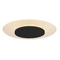 Steinhauer ceiling luminaire LIDO large, round, indirect, perforated IP20, black matt dimmable