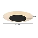 Steinhauer ceiling luminaire LIDO large, round, indirect, perforated IP20, black matt dimmable