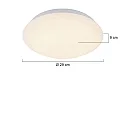 Outdoor LED Deckenleuchte GALAXY, IP44, bombiert, schaltbar, weiß / Abdeckung matt