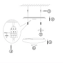 Outdoor LED Deckenleuchte GALAXY, IP44, bombiert, schaltbar, weiß / Abdeckung matt