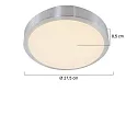 Outdoor LED Deckenleuchte GALAXY, IP44, zylindrisch, schaltbar, Ø 34cm, 18W 3000K 1440lm