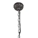 Steinhauer Pendelleuchte BIKKEL, Ø 52cm, E27 max. 60W, Abdeckung satiniert / Metall-Schirm, betongrau