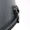 Steinhauer Pendelleuchte BIKKEL, Ø 52cm, E27 max. 60W, Abdeckung satiniert / Metall-Schirm, betongrau