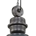 Steinhauer Pendelleuchte BIKKEL, Ø 52cm, E27 max. 60W, Abdeckung satiniert / Metall-Schirm, betongrau