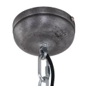 Steinhauer Pendelleuchte BIKKEL, Ø 52cm, E27 max. 60W, Abdeckung satiniert / Metall-Schirm, schwarz matt