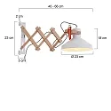 anne light & home AN Wall luminaire WOODY, 1 flame, beech