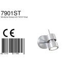 Steinhauer Aufbau-Strahler NATASJA, 1-flammig, inkl. GU10 LED 4.5W 2200-2700K 350lm (Dim To Warm), dreh- und neigbar, stahl gebürstet