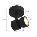 Aufbau-Strahler NATASJA, 1-flammig, inkl. GU10 LED 4.5W 2200-2700K 350lm (Dim To Warm), dreh- und neigbar, stahl gebürstet