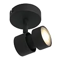 Aufbau-Strahler NATASJA, 1-flammig, inkl. GU10 LED 4.5W 2200-2700K 350lm (Dim To Warm), dreh- und neigbar, stahl gebürstet