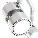 Steinhauer Aufbau-Strahlerleiste NATASJA, 2-flammig, inkl. 2x GU10 LED 7W 2200-2700K 480lm (D2W), dreh- und neigbar, stahl gebürstet