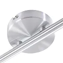 Steinhauer Aufbau-Strahlerleiste NATASJA, 2-flammig, inkl. 2x GU10 LED 7W 2200-2700K 480lm (D2W), dreh- und neigbar, stahl gebürstet