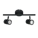 Aufbau-Strahlerleiste NATASJA, 2-flammig, inkl. 2x GU10 LED 7W 2200-2700K 480lm (D2W), dreh- und neigbar, schwarz matt
