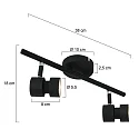 Aufbau-Strahlerleiste NATASJA, 2-flammig, inkl. 2x GU10 LED 7W 2200-2700K 480lm (D2W), dreh- und neigbar, stahl gebürstet