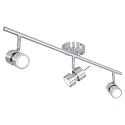 Aufbau-Strahlerleiste NATASJA, 3-flammig, inkl. 3x GU10 LED 7W 2200-2700K 480lm (D2W), dreh- und neigbar, stahl gebürstet