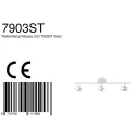 spotlight bar NATASJA 3 flames, long, Dim-To-Warm, adjustable GU10 IP20, steel brushed dimmable