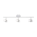 Steinhauer Aufbau-Strahlerleiste NATASJA, 3-flammig, inkl. 3x GU10 LED 7W 2200-2700K 480lm (D2W), dreh- und neigbar, stahl gebürstet