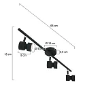 spotlight bar NATASJA 3 flames, long, Dim-To-Warm, adjustable GU10 IP20, steel brushed dimmable