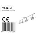 Steinhauer Aufbau-Strahlerleiste NATASJA, 4-flammig, inkl. 4x GU10 LED 7W 2200-2700K 480lm (D2W), dreh- und neigbar, stahl gebürstet