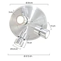 Steinhauer Strahler-Rondell NATASJA, 3-flammig, inkl. 3x GU10 LED 7W 2200-2700K 480lm (Dim To Warm), dreh- und neigbar, stahl gebürstet