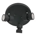 Strahler-Rondell NATASJA, 3-flammig, inkl. 3x GU10 LED 7W 2200-2700K 480lm (Dim To Warm), dreh- und neigbar, schwarz matt