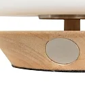 Steinhauer table lamp ANCILLA round, short, with touch dimmer G9 IP20, beech, natural colour dimmable