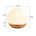 Steinhauer Tischleuchte ANCILLA, Ø 17cm, inkl. G9 LED 3W 2700K 300lm, mit Touch-Dimmer, bronze / Opalglas
