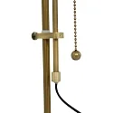 Tischleuchte / Banker-Leuchte ANCILLA, E27, höhenverstellbar + neigbar, mit Zugschalterkette, bronze / Glasschirm, dunkelgrün