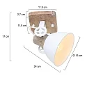 Mexlite Mexlite Spot GEARWOOD, 1 flame, white