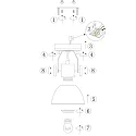 Mexlite Mexlite Spot GEARWOOD, 1 flame, white