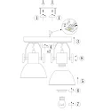 Mexlite Mexlite Spot GEARWOOD, 2 flames, brown