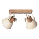Mexlite ceiling luminaire GEARWOOD 2 flames E27 IP20, creme dimmable