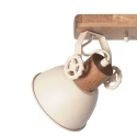 Mexlite ceiling luminaire GEARWOOD 2 flames E27 IP20, creme dimmable