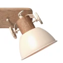 Mexlite ceiling luminaire GEARWOOD 2 flames E27 IP20, creme dimmable