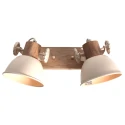 Mexlite ceiling luminaire GEARWOOD 2 flames E27 IP20, creme dimmable
