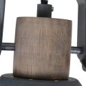 Mexlite Wand- und Deckenleuchte GEARWOOD, 2-flammig, 2x E27, Kautschuk-Holz natur / Metall, grün glänzend / innen weiß