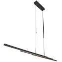 LED Pendelleuchte ZELENA, Up/Down, 80-140cm (ausziehbar), 40W 2200-4000K (CCT) 3200+800lm, mit Touch-Dimmer, schwarz matt