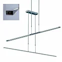 Steinhauer LED Pendelleuchte ZELENA, Up/Down, 155cm, 21+8W 2200-4000K (CCT) 2100+1600lm, CRi >90, mit Touch-Dimmer, stahl gebürstet