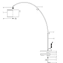 Mexlite Mexlite Floor lamp SOLVA, 1 flame, white lamp head, steel