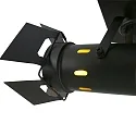 Mexlite Deckenstrahler CARRÉ, 2-flammig, 2x E27, Studio-Optik, mit Licht-Toren, dreh- und neigbar, schwarz matt / innen gold matt