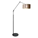 Steinhauer floor lamp PRESTIGE CHIC cylindrical, with switch, with shade, with jointed arm E27 IP20, black matt 