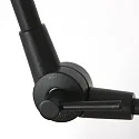 Steinhauer Wandleuchte PRESTIGE CHIC, mit Gelenkarm + zylindrischem Schirm, E27, Drehdimmer + Stecker, schwarz matt / Leinen schlamm