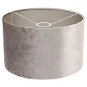 Steinhauer Wandleuchte PRESTIGE CHIC, mit Gelenkarm + zylindrischem Schirm, E27, Drehdimmer + Stecker, schwarz matt / Velours silber