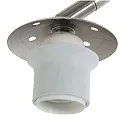 Steinhauer Stehleuchte / Bogenleuchte SPARKLED LIGHT, E27, mit Fussschalter + zylindrischem Schirm, stahl gebürstet / Velours silber