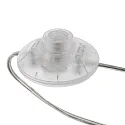 Steinhauer Stehleuchte / Bogenleuchte SPARKLED LIGHT, E27, mit Fussschalter + zylindrischem Schirm, stahl gebürstet / Velours silber