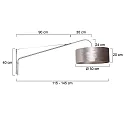 Steinhauer wall luminaire ELEGANT CLASSY with switch, with shade, with strain relief, with plug, adjustable E27 IP20, steel brushed 