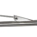 Steinhauer Wandleuchte ELEGANT CLASSY, E27, mit Zugentlastung + Schnurschalter + Schirm, stahl gebürstet / Velours sandgold