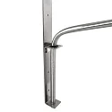 Steinhauer Wandleuchte ELEGANT CLASSY, E27, mit Zugentlastung + Schnurschalter + Schirm, stahl gebürstet / Velours sandgold